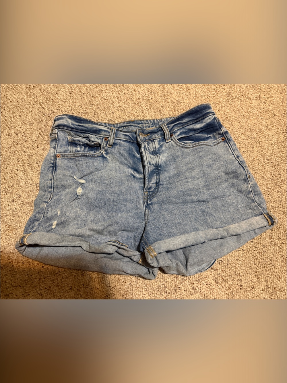 Old Navy Light Blue Denim Roll-Cuff Women’s Shorts